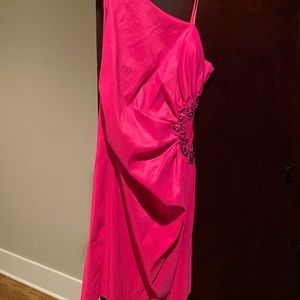 One shoulder pink Arden B dress worn once.
